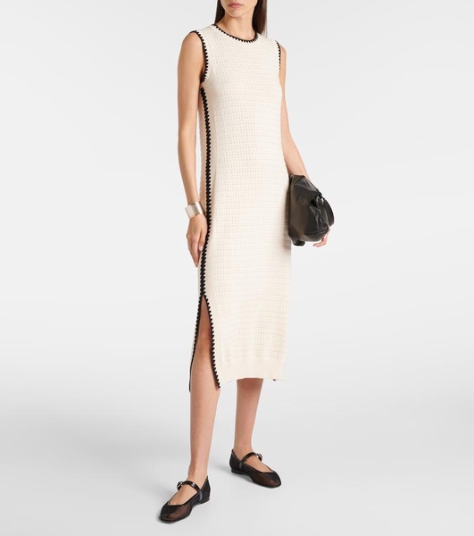 Dwight knitted cotton midi dress