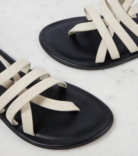 Line leather slingback sandals