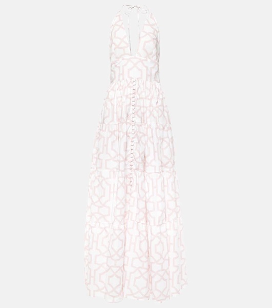 Celeste printed cotton maxi dress