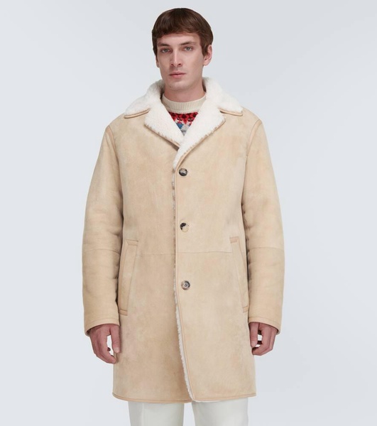 Sedrun shearling-lined suede coat