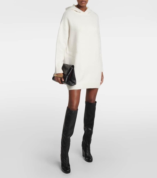 Louise hooded cashmere minidress