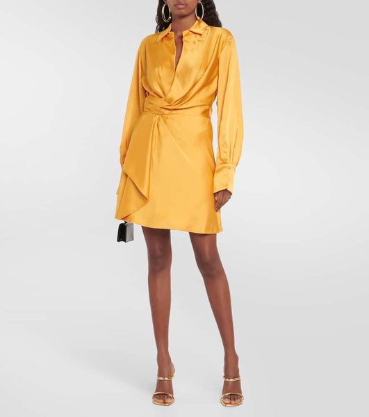 Talit satin wrap minidress