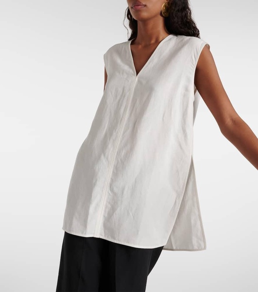 Lyocell and linen top