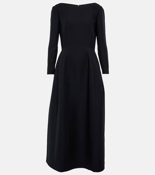 Lilibet wool and silk midi dress