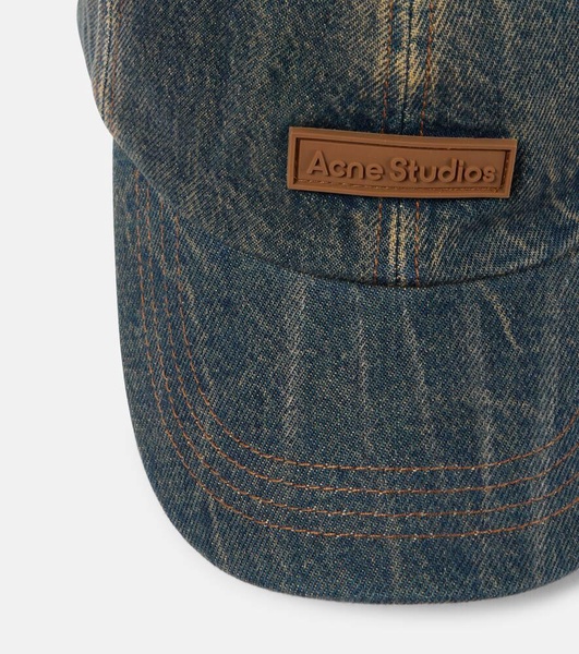 Logo denim baseball cap