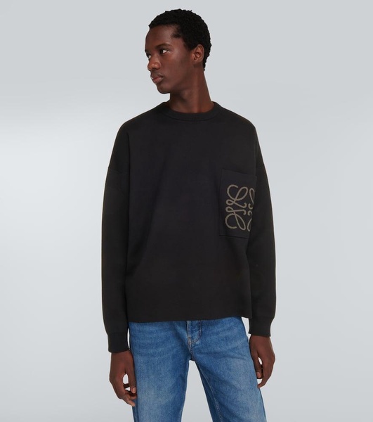 Anagram cotton-blend sweatshirt