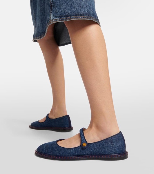 Rubie denim ballet flats