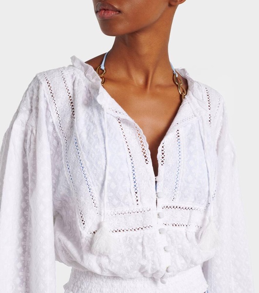 Pixi cropped cotton shirt