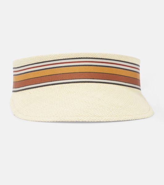 The Suitcase Stripe straw visor