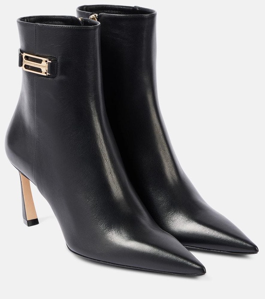 B Buckle 80 leather ankle boots