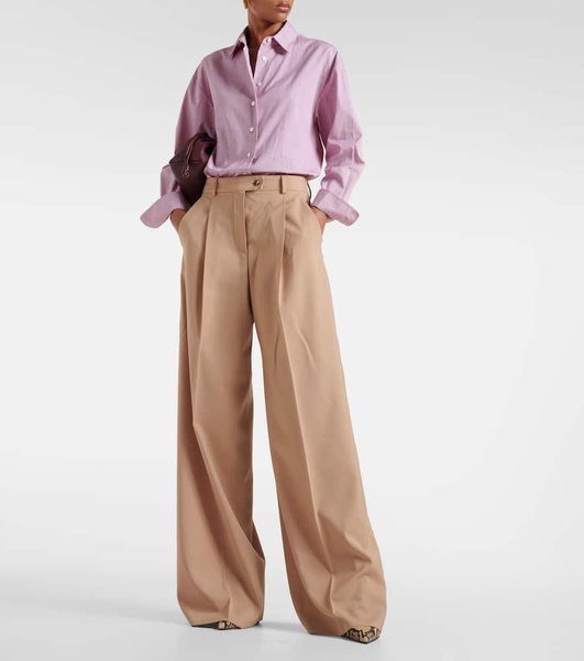 Wool wide-leg pants