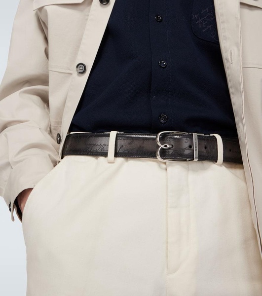 B Volute Scritto reversible leather belt