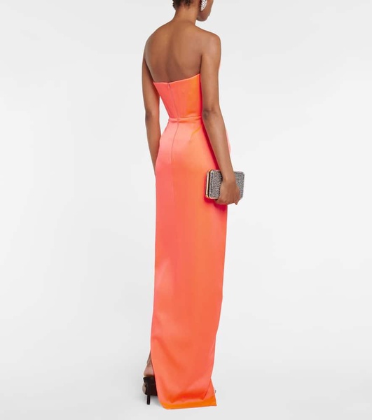 Harland satin crêpe gown