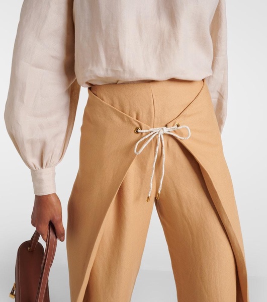 Marylen linen tapered pants