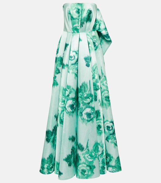 Merope strapless floral gown