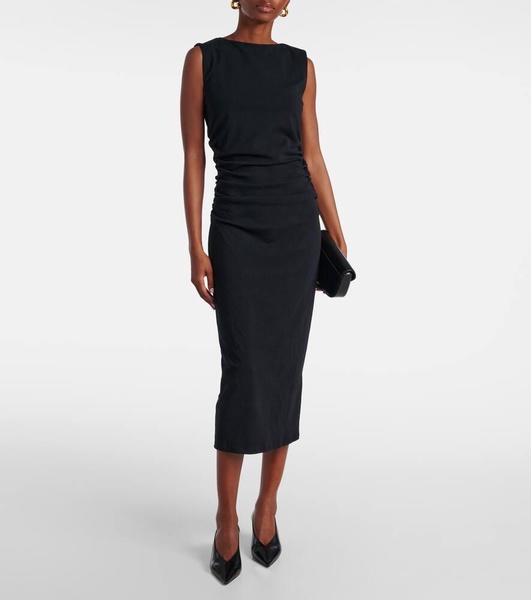 Charissa cotton-blend jersey midi dress