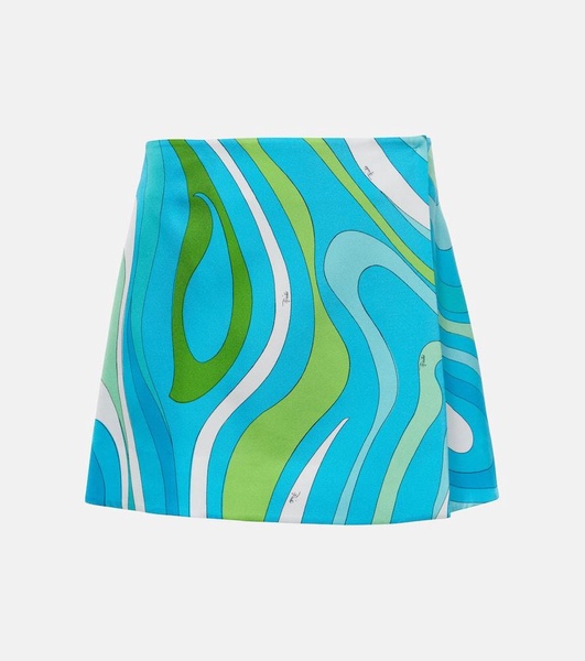 Marmo printed silk miniskirt