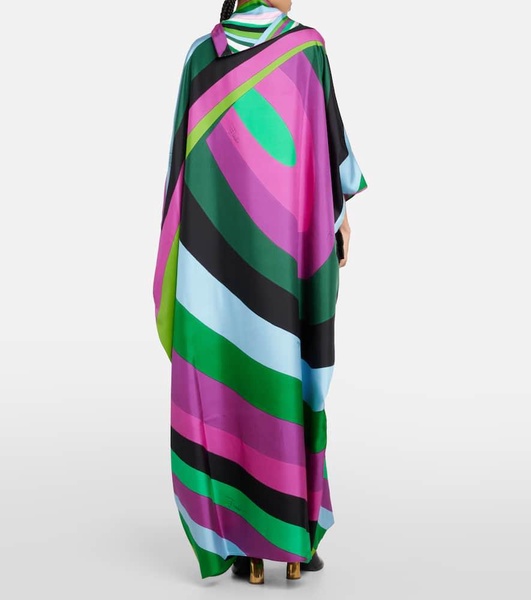 Iride silk twill kaftan