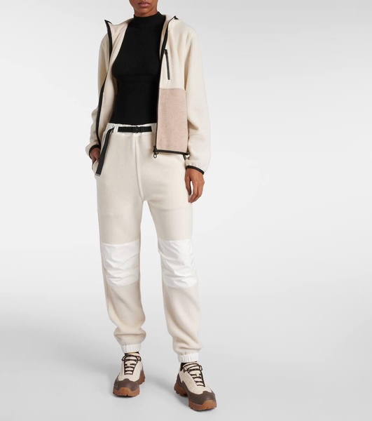 Cashmere and technical track pants