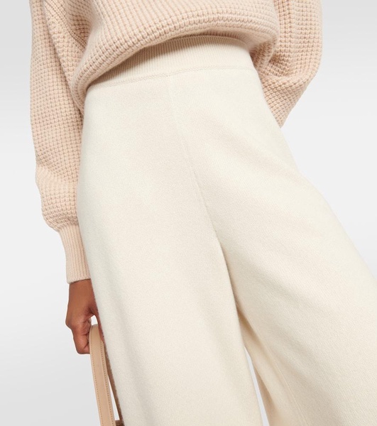 Napier high-rise cashmere wide-leg pants