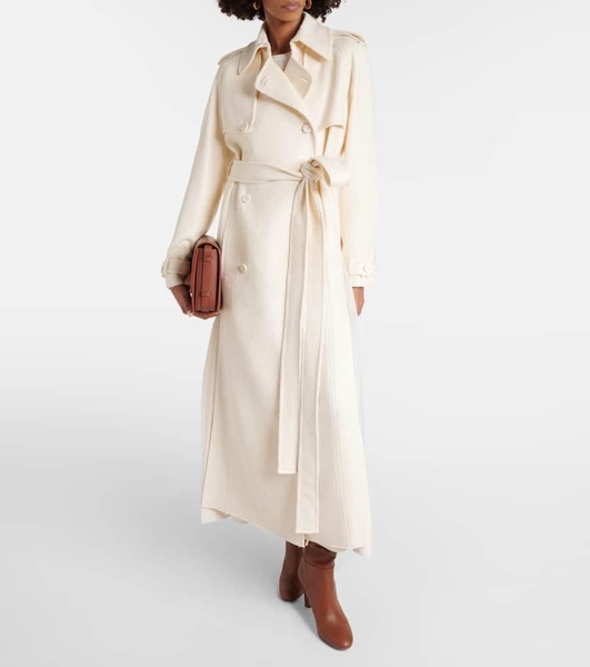 Eithne silk and wool trench coat