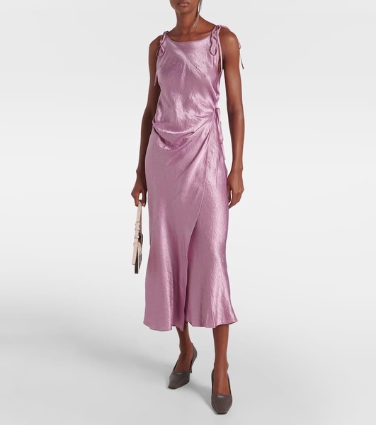 Satin midi dress