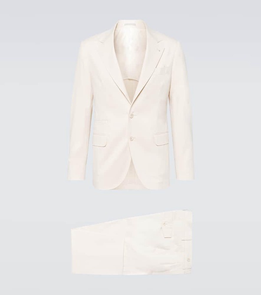 Cotton and cashmere-blend suit