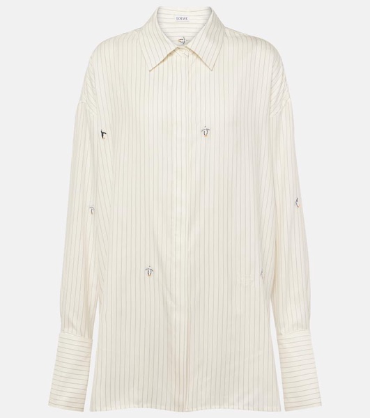 x Suna Fujita silk and cotton fil coupé shirt