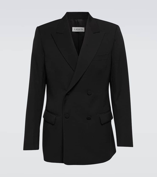 Double-breasted wool blazer