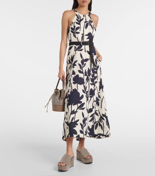 Floral cotton midi dress