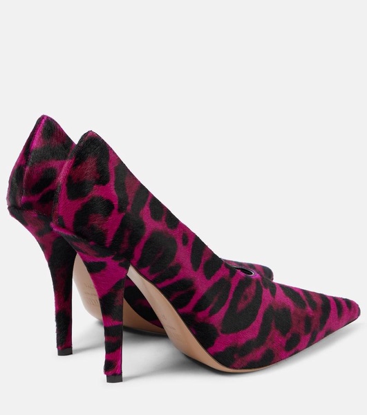 Jessica 105 leopard-print calf hair pumps