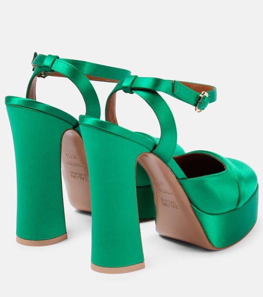 Mora satin platform pumps