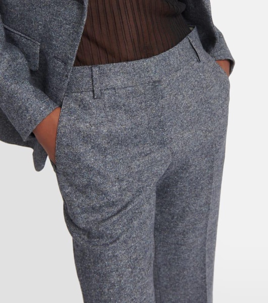 Fossett wool-blend bootcut pants