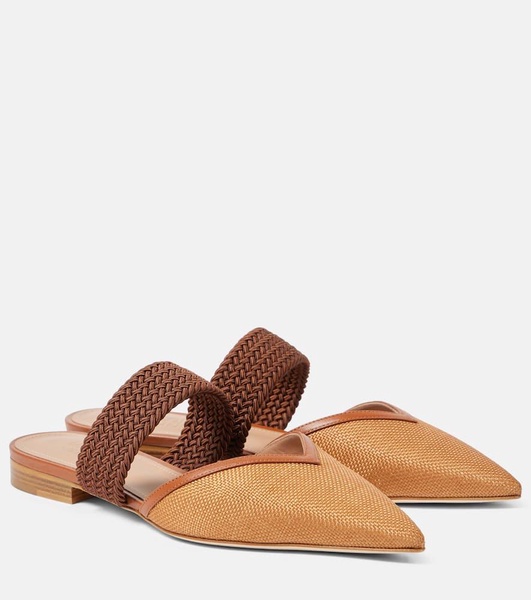 Manu woven raffia mules