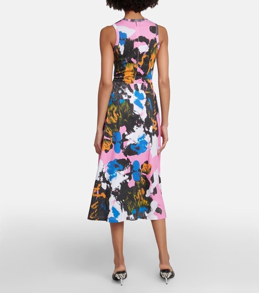 Mindscape Camouflage cotton jersey midi dress