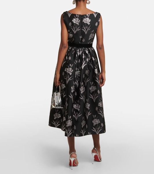 Astrea floral-printed satin midi dress