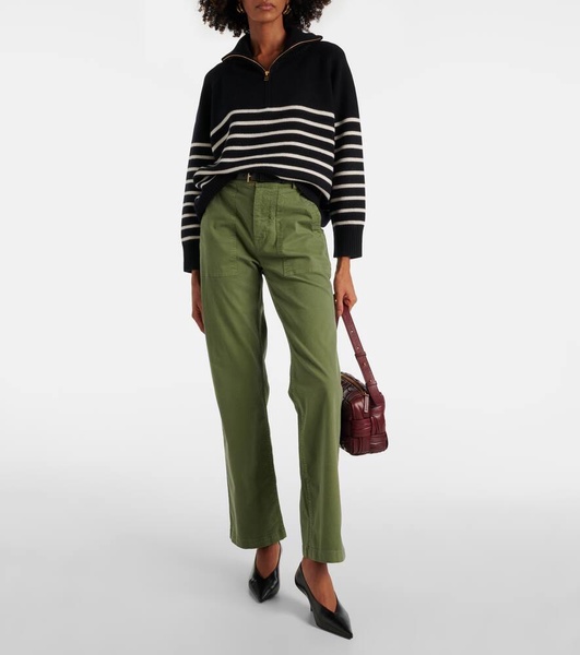 Ganze striped cashmere half-zip sweater