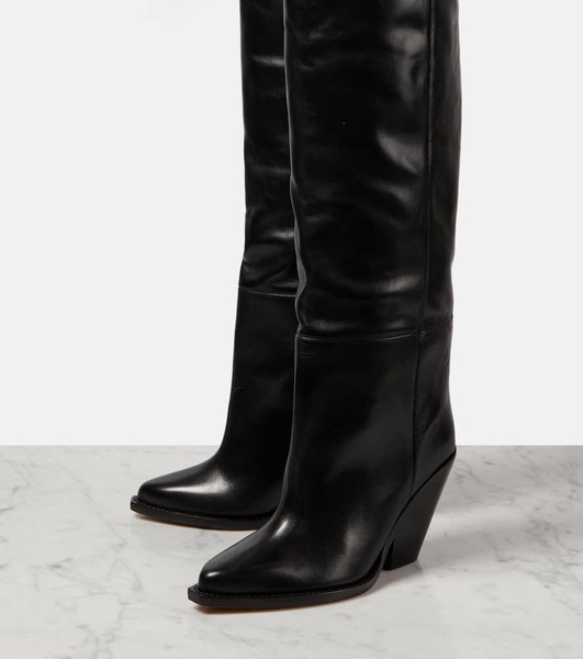 Knee-high leather boots