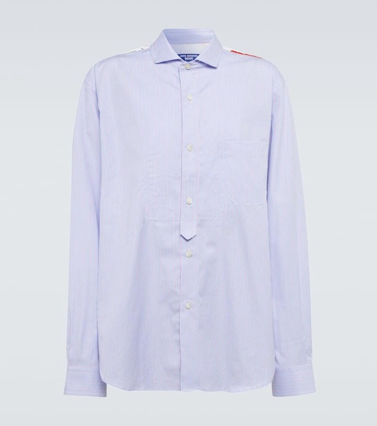 x Basquiat printed pinstriped cotton shirt