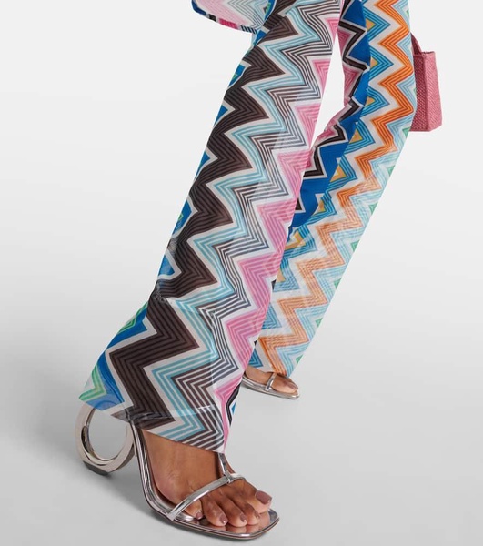 Zig Zag high-rise flared pants