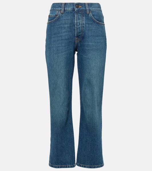 Lesley mid-rise cropped straight jeans