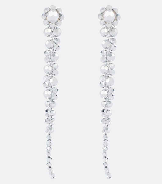 Drip crystal-embellished drop earrings