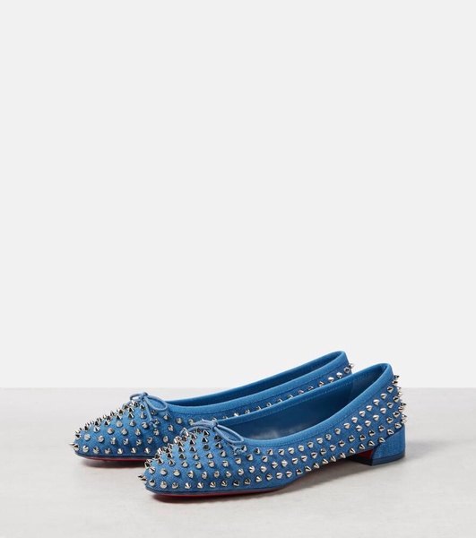 Sweetie Jane Spikes denim ballet flats