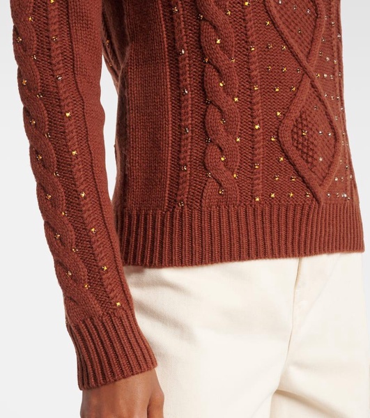 Onde cable-knit wool and cashmere sweater