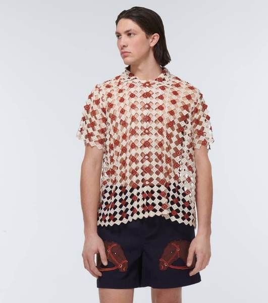 Diamond Lace bowling shirt