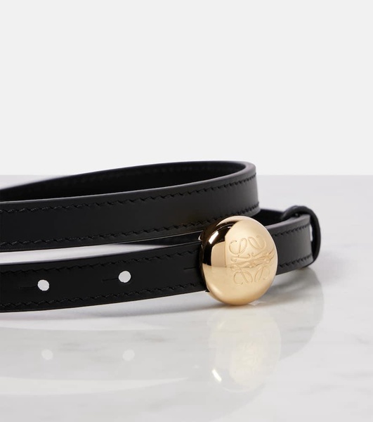 Pebble leather belt