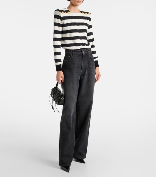 Trompe l'oeil wide-leg jeans