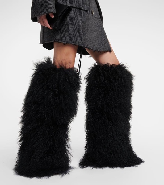 Shearling fur boots