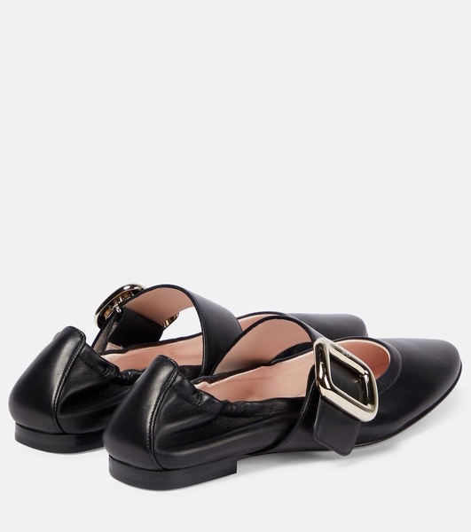 Soft Choc Babies leather ballet flats