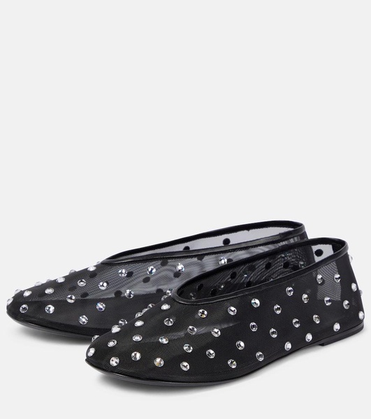 Marcy crystal-embellished ballet flats